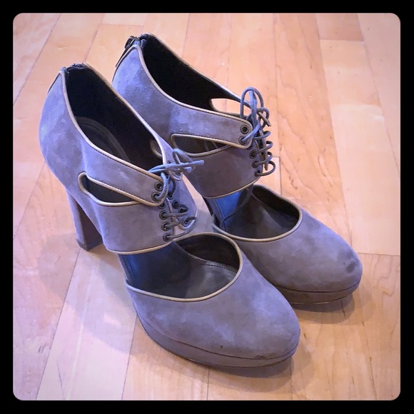 J Crew small platform lace up heels - Picture 1 of 4